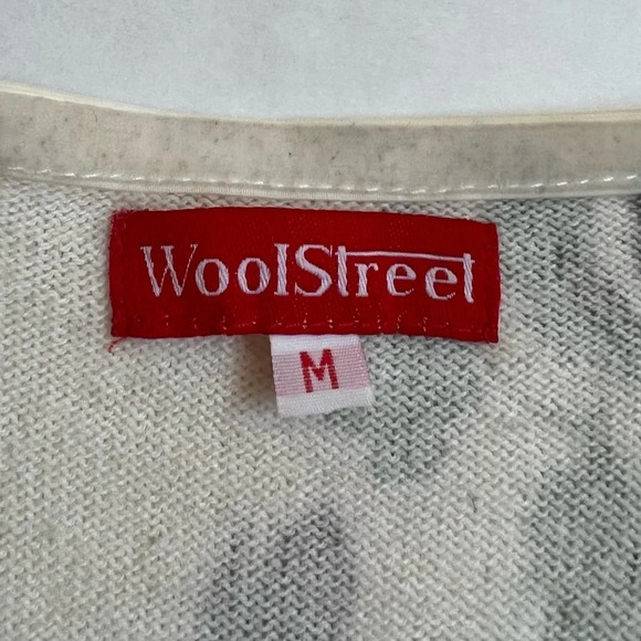 WOMEN'S VINTAGE Cashmere ANGORA Floral Long Sleeve CARDIGAN M - Picture 8 of 9